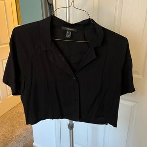 Forever 21 crop button down